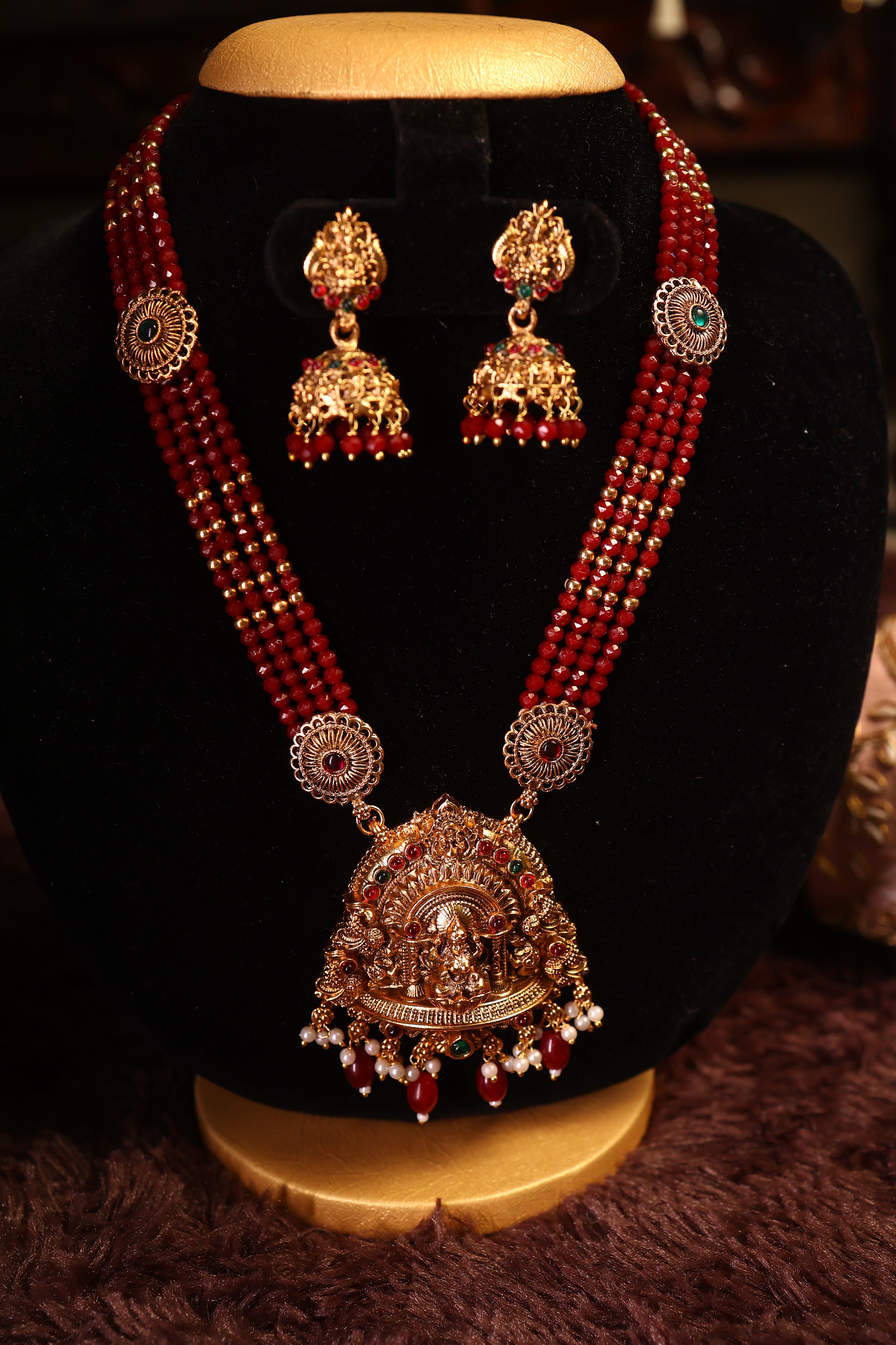 Lakshmi Motif Long Haram