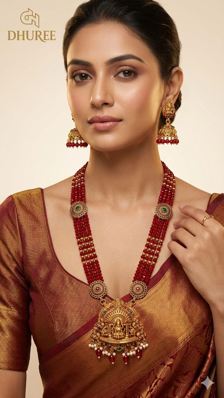 Lakshmi Motif Long Haram