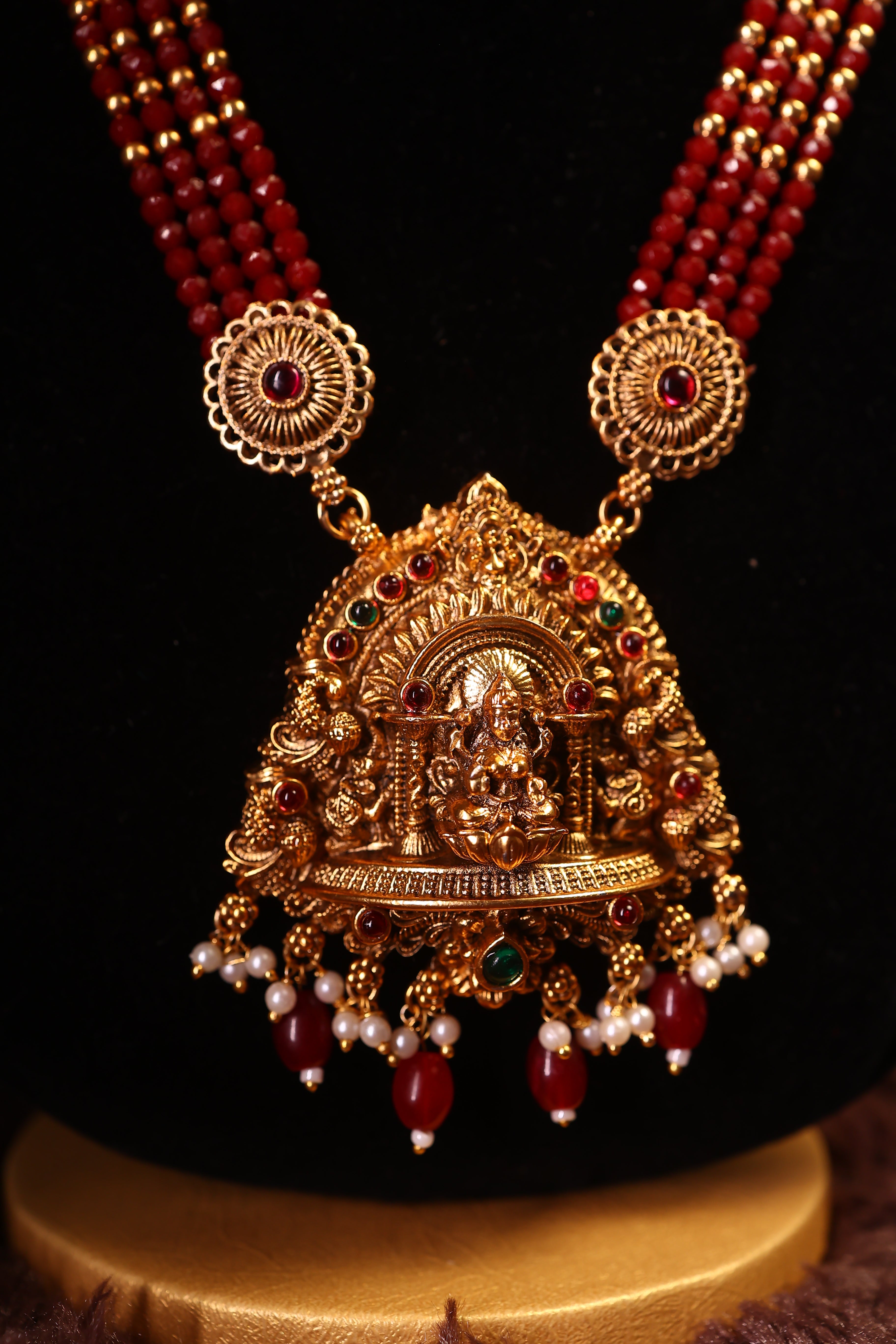 Lakshmi Motif Long Haram