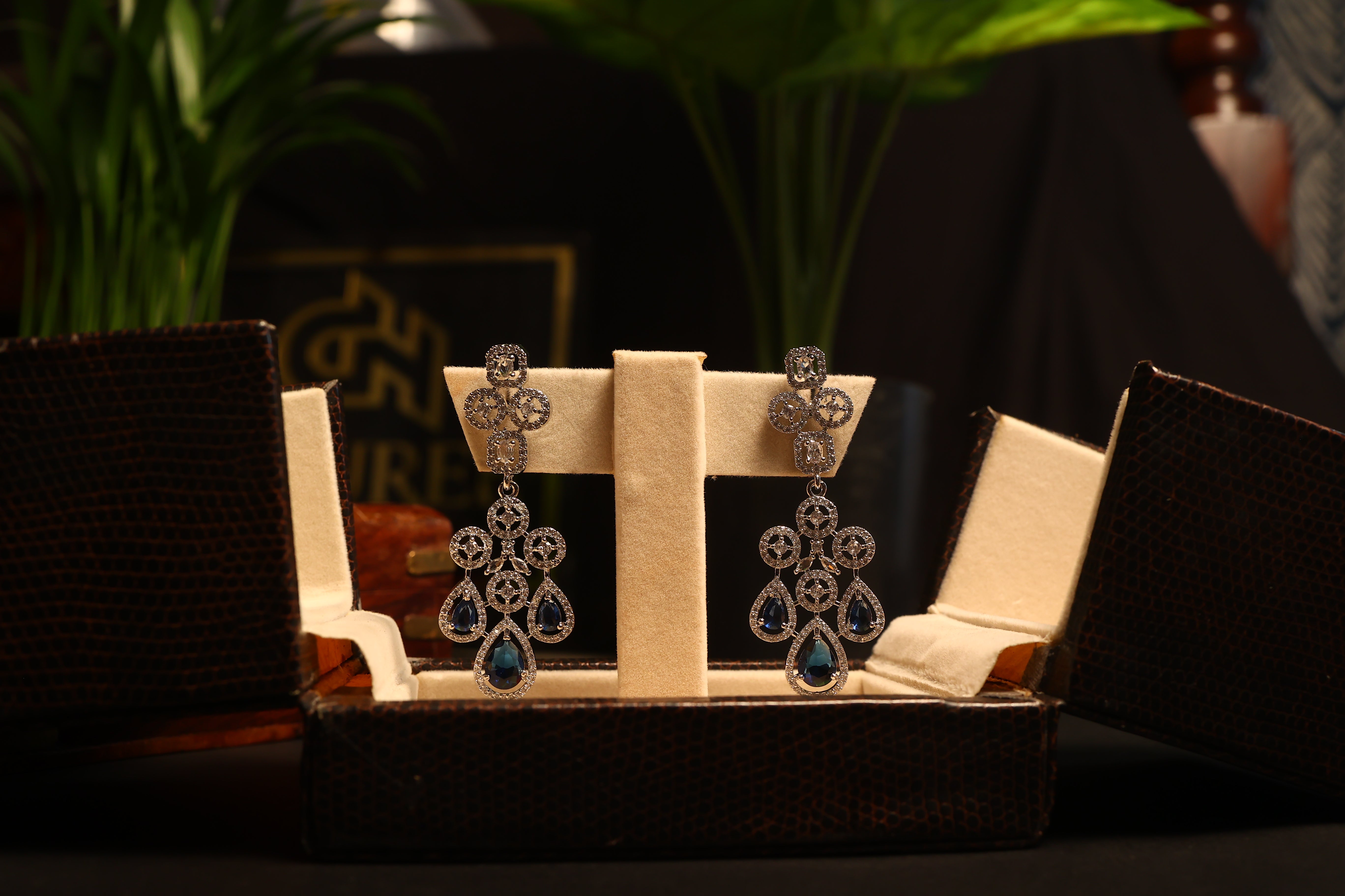 Purple Drop Grand Ad Set with Earrings for Women