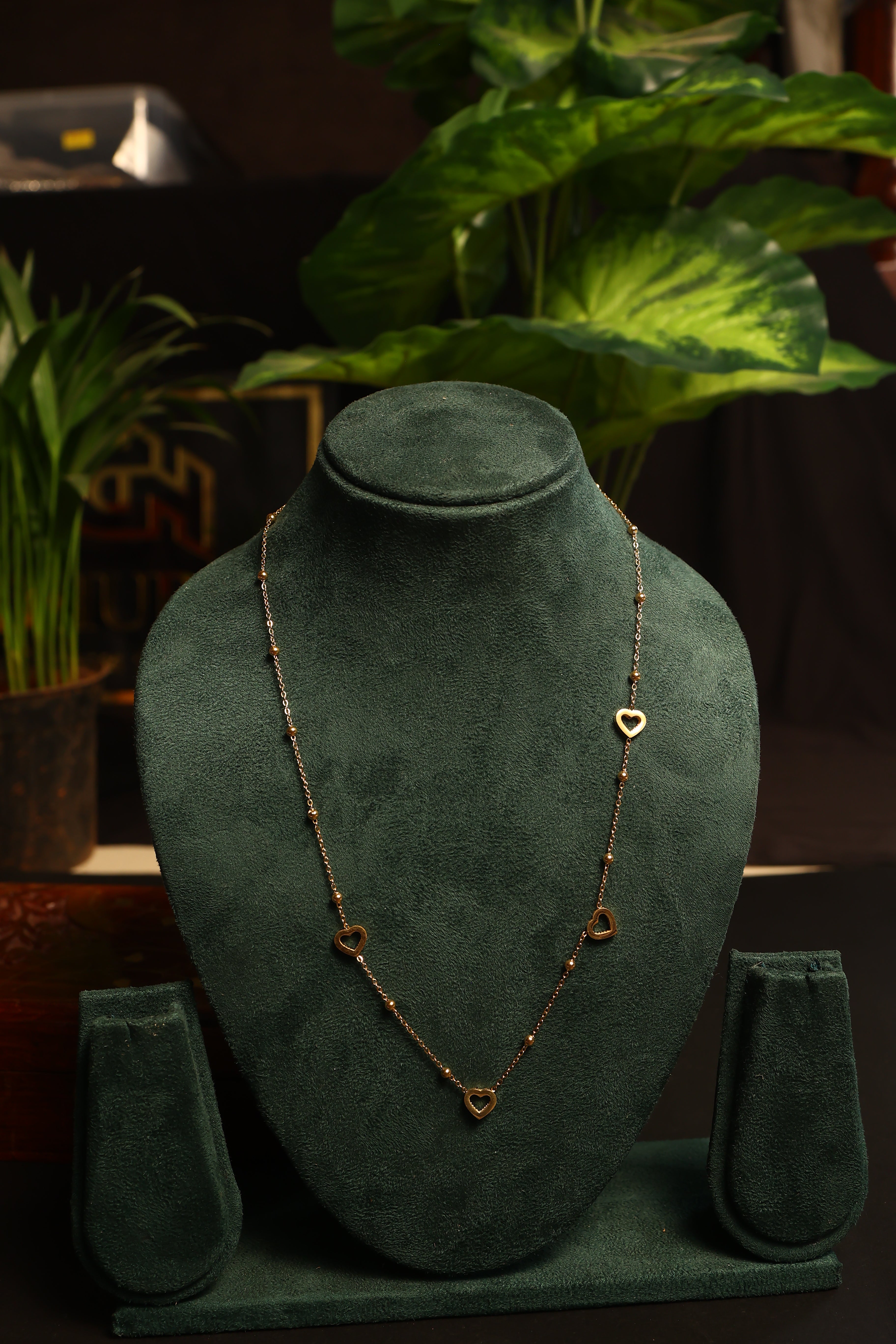 Nyle Heart 18K Gold Plated Necklace