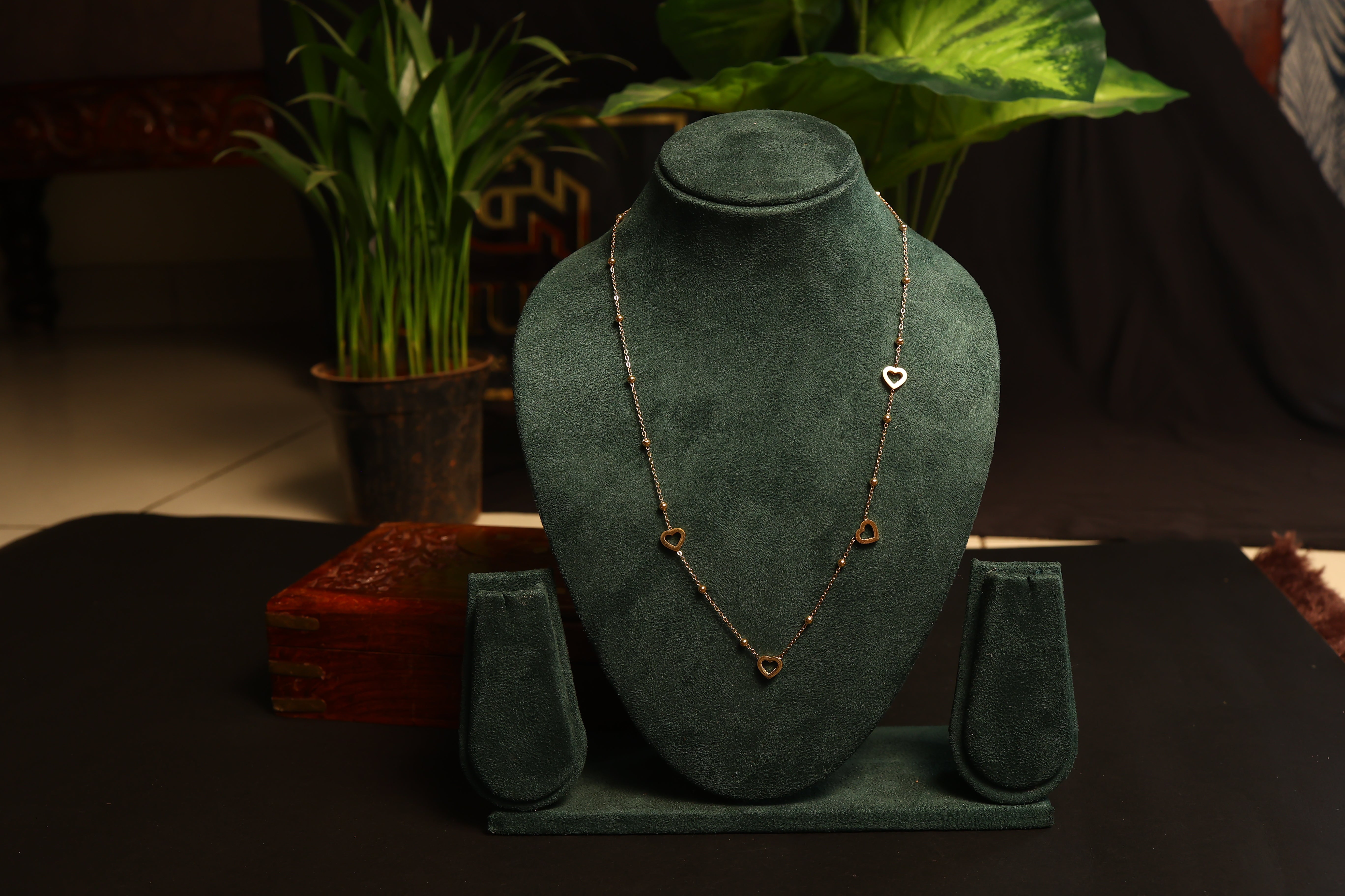 Nyle Heart 18K Gold Plated Necklace