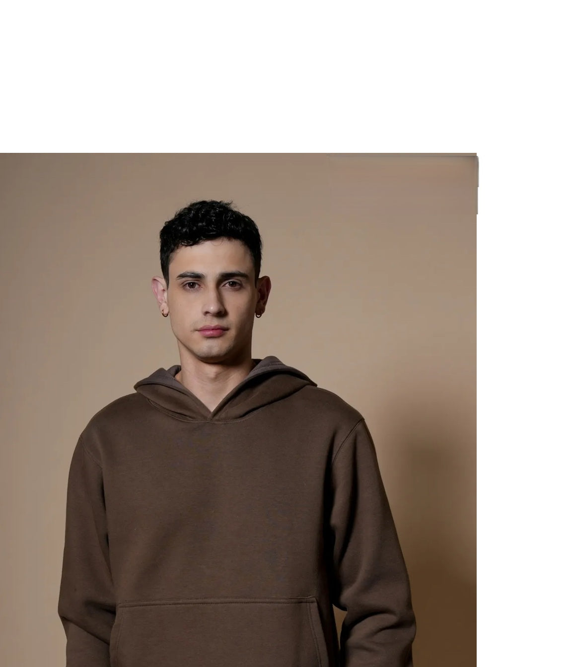 Brown unisex premium hoodies with Logo Embroidery