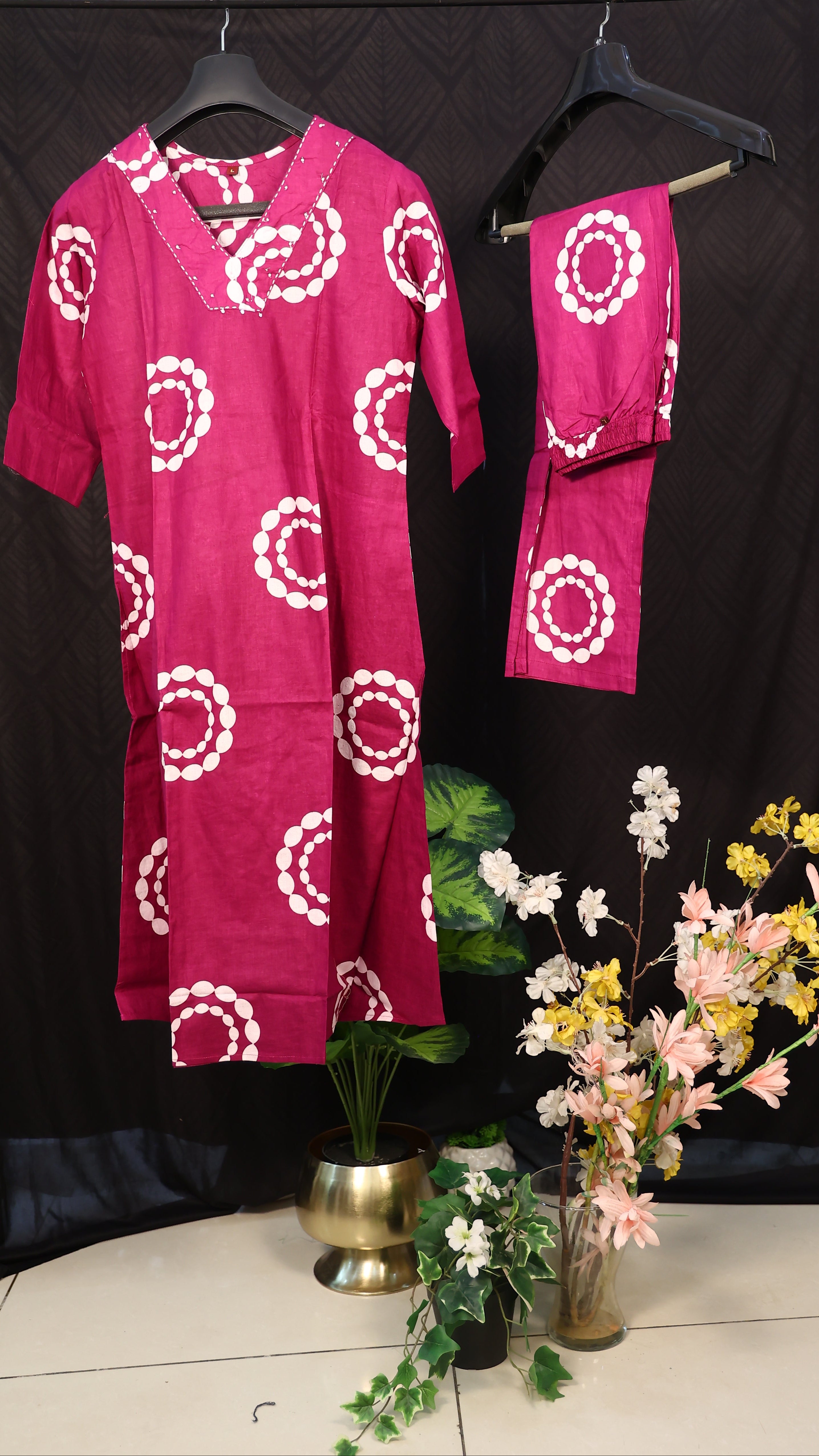 Pure Cotton Printed Straight Kurta Set