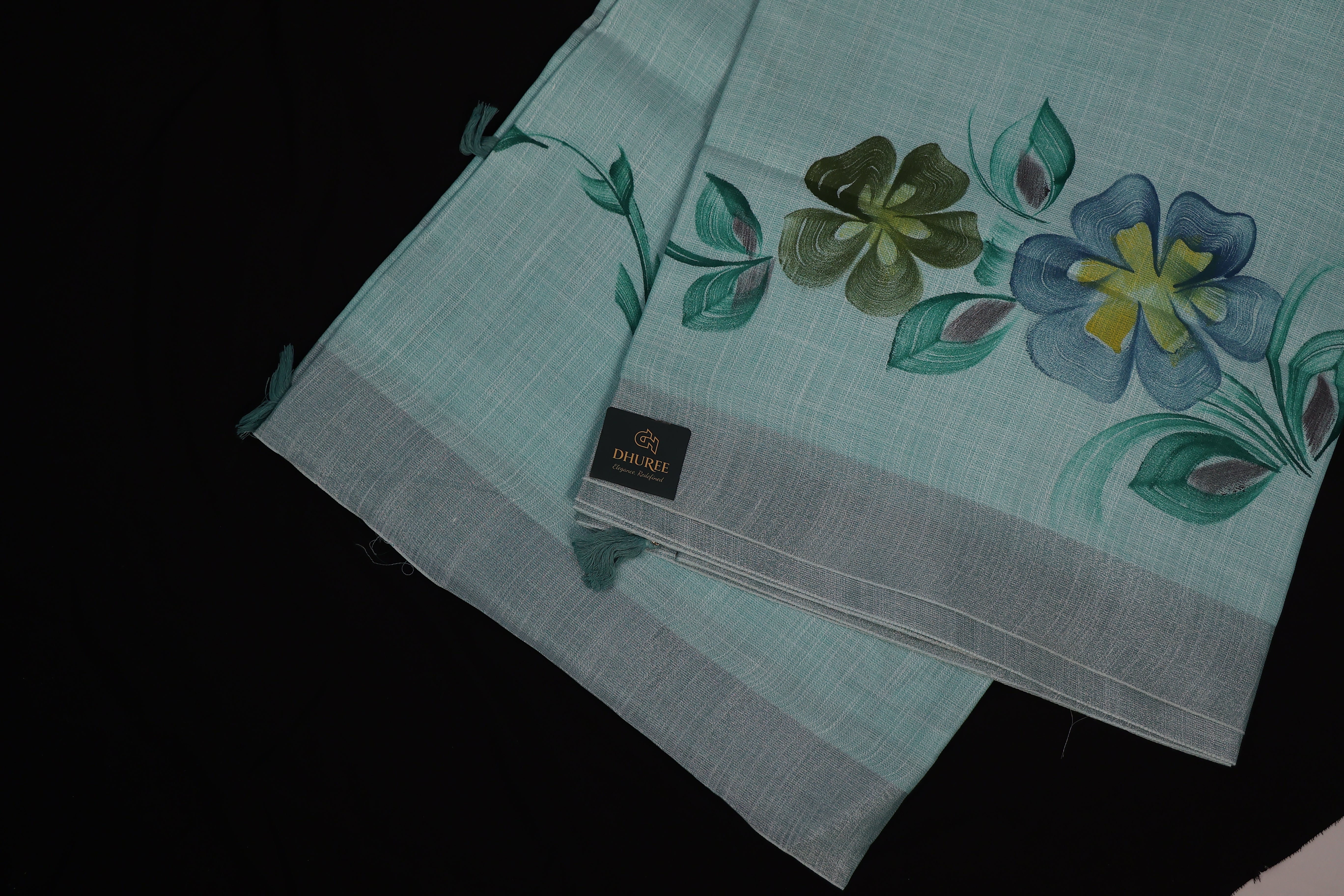 DHUREE COTTON LINEN SAREE.