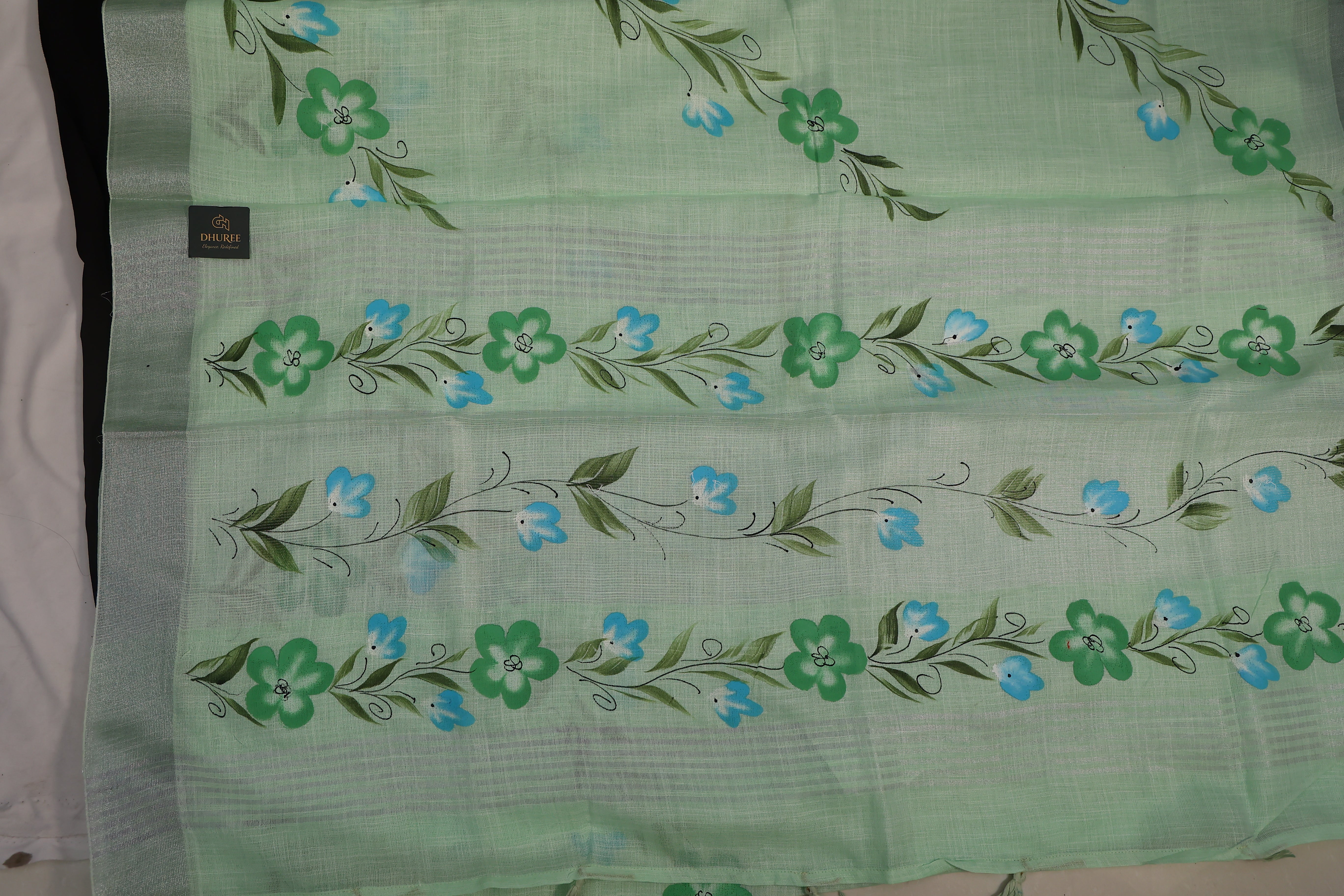 DHUREE COTTON LINEN SAREE.