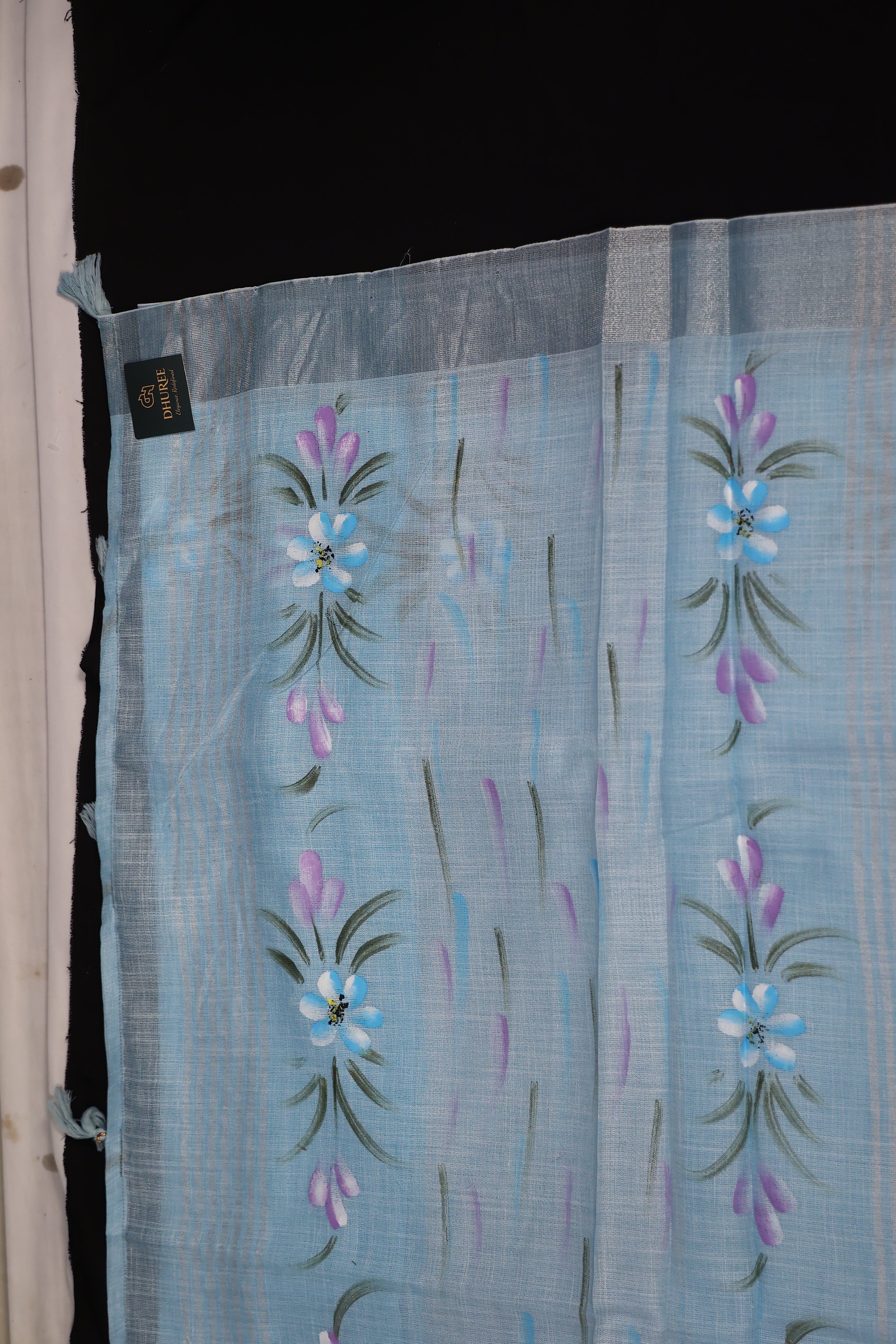 DHUREE COTTON LINEN SAREE.