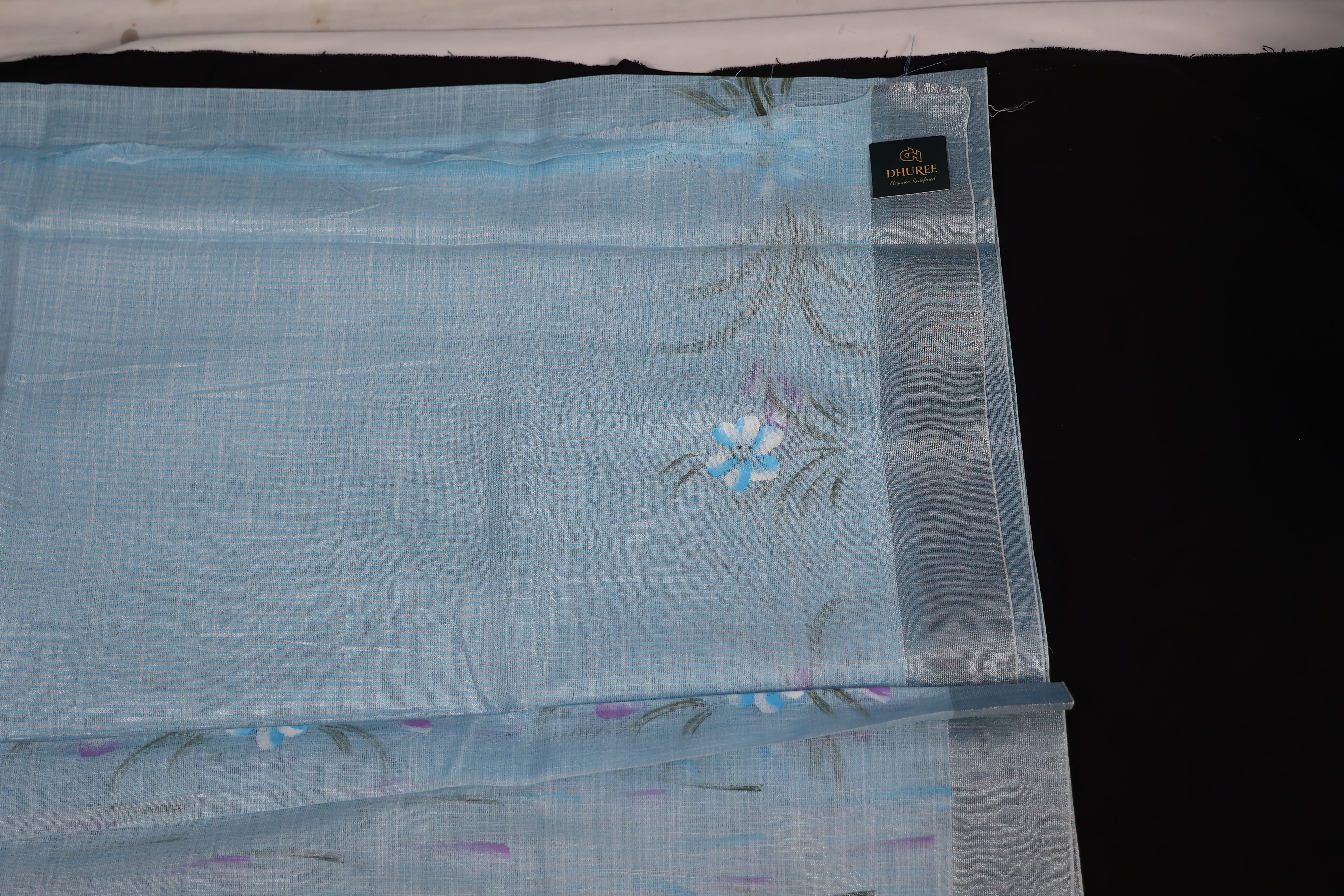 DHUREE COTTON LINEN SAREE.