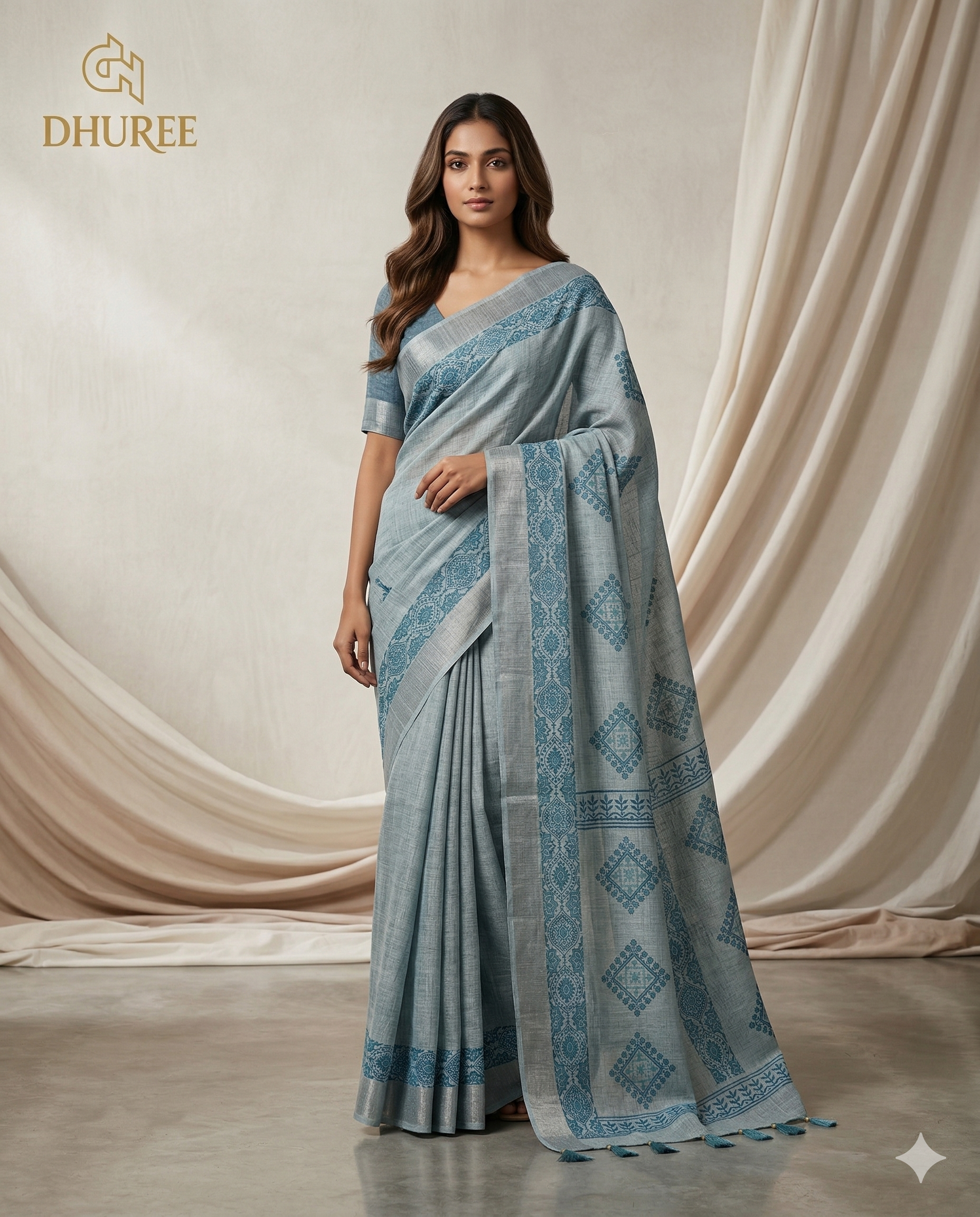 - DHUREE COTTON SILK SAREE.
