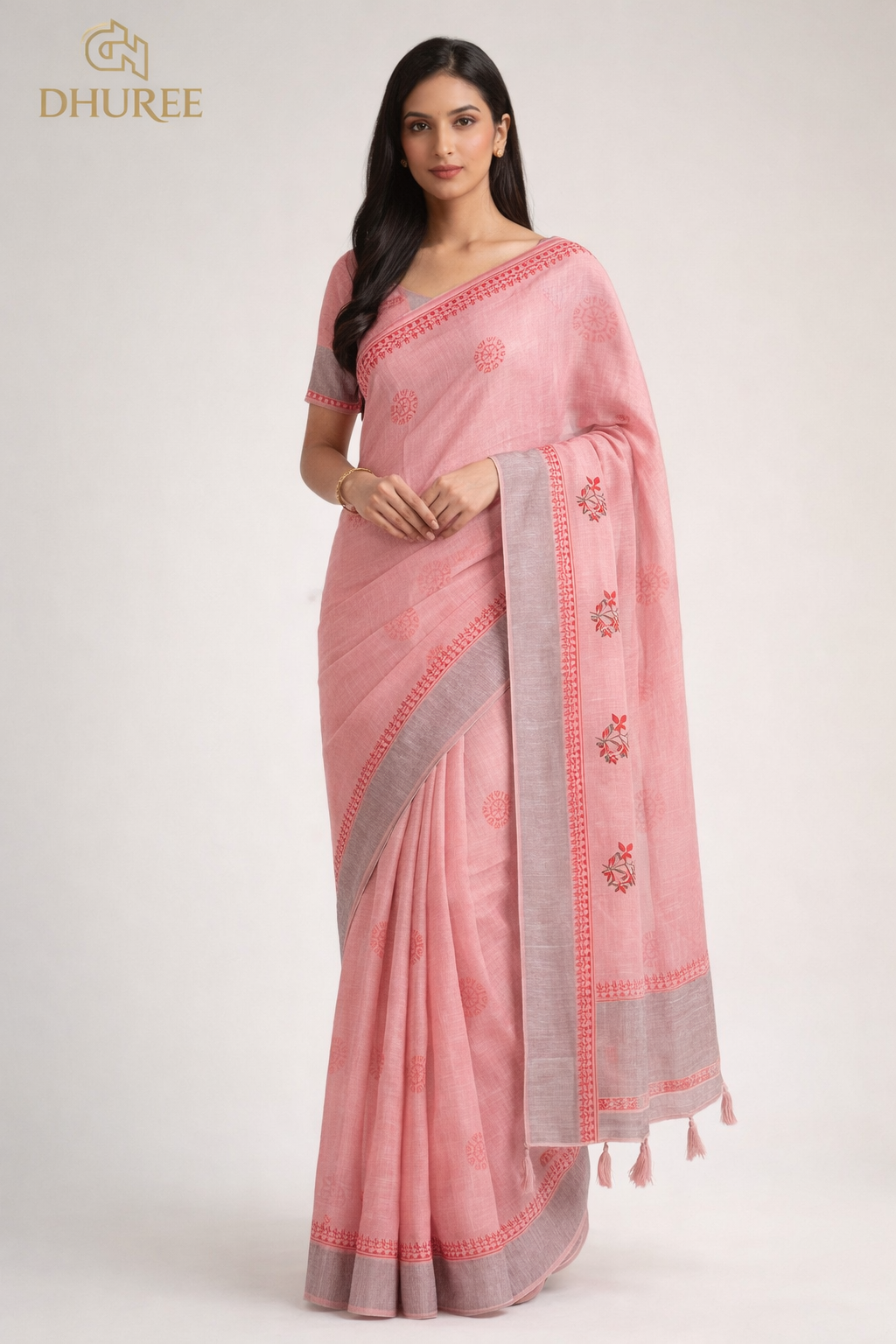 - DHUREE COTTON SILK SAREE.