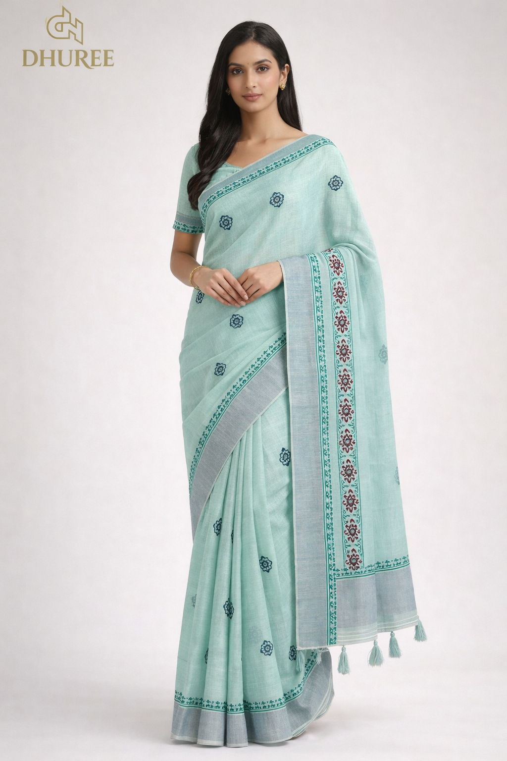 - DHUREE COTTON SILK SAREE.