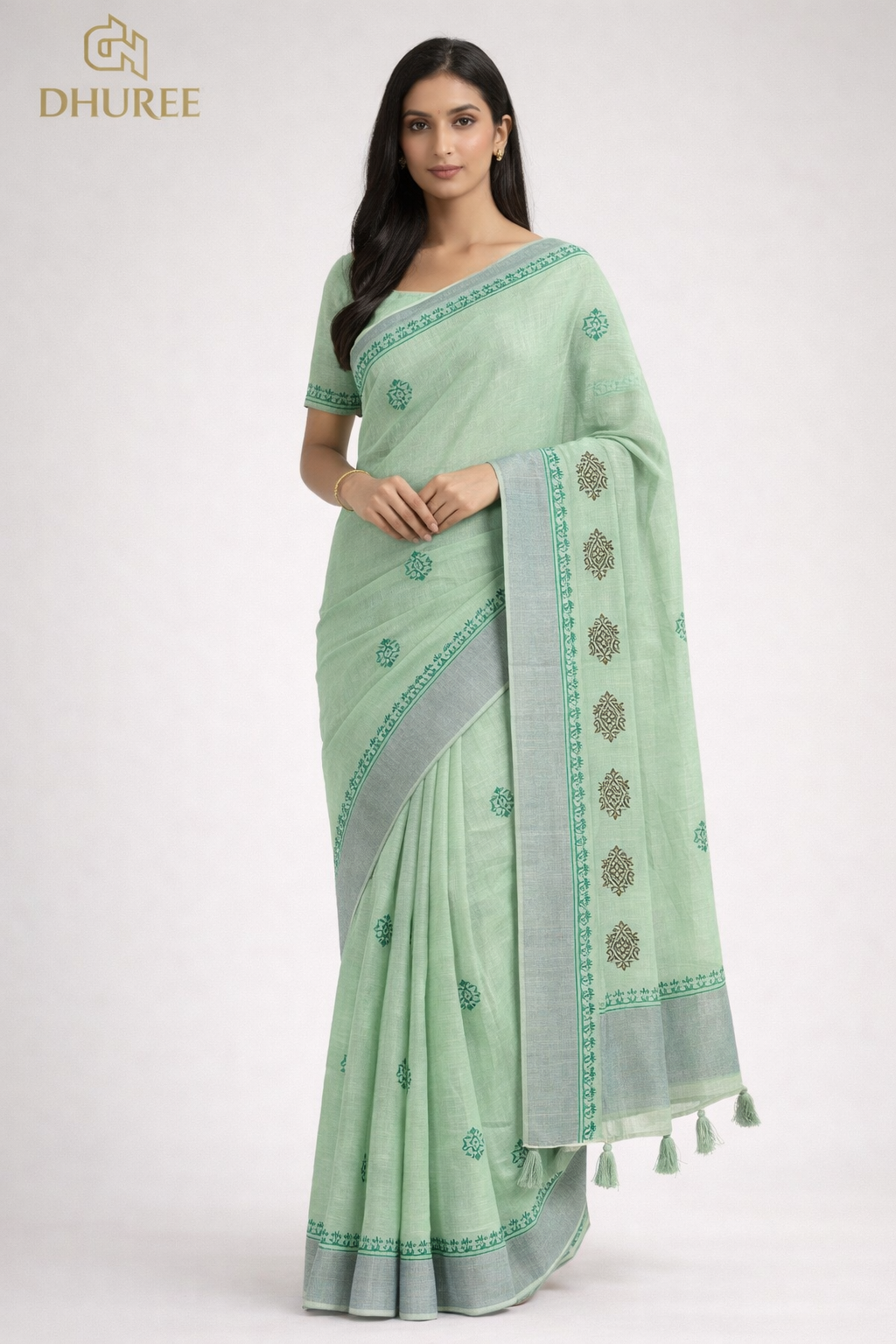 - DHUREE COTTON SILK SAREE.