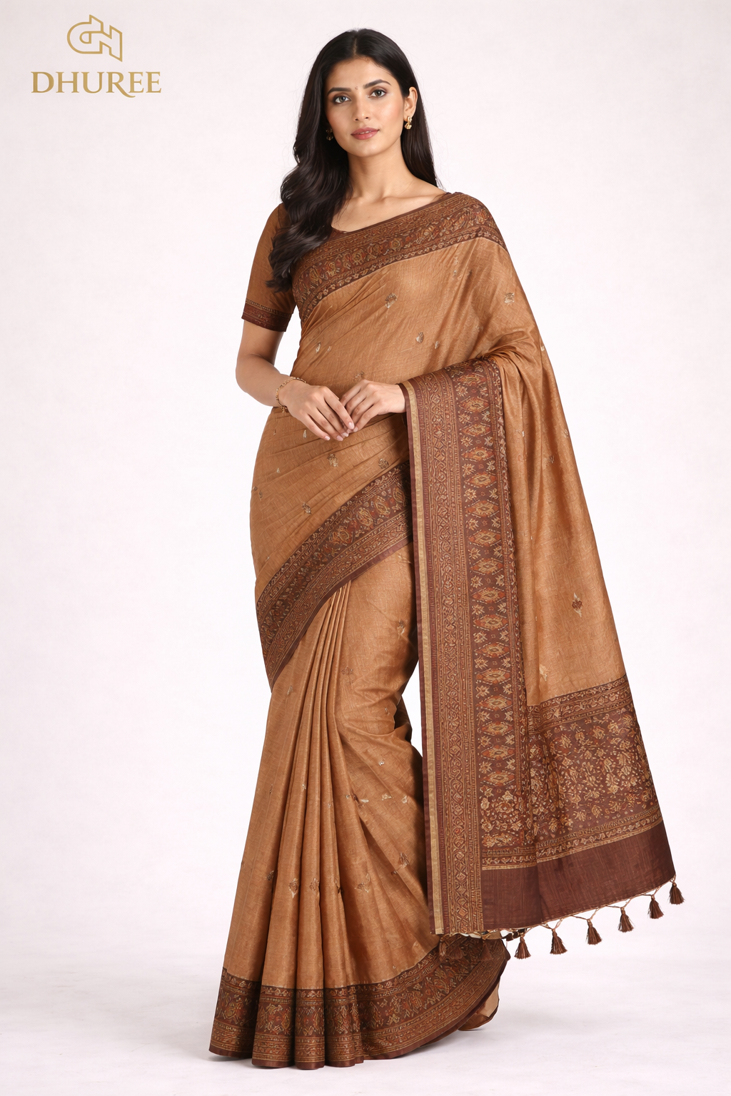 - DHUREE  COTTON DOLPHIN SAREE.