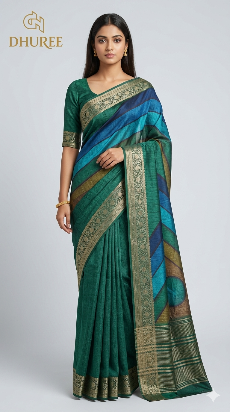 - DHUREE  DOLA SILK  SAREE.