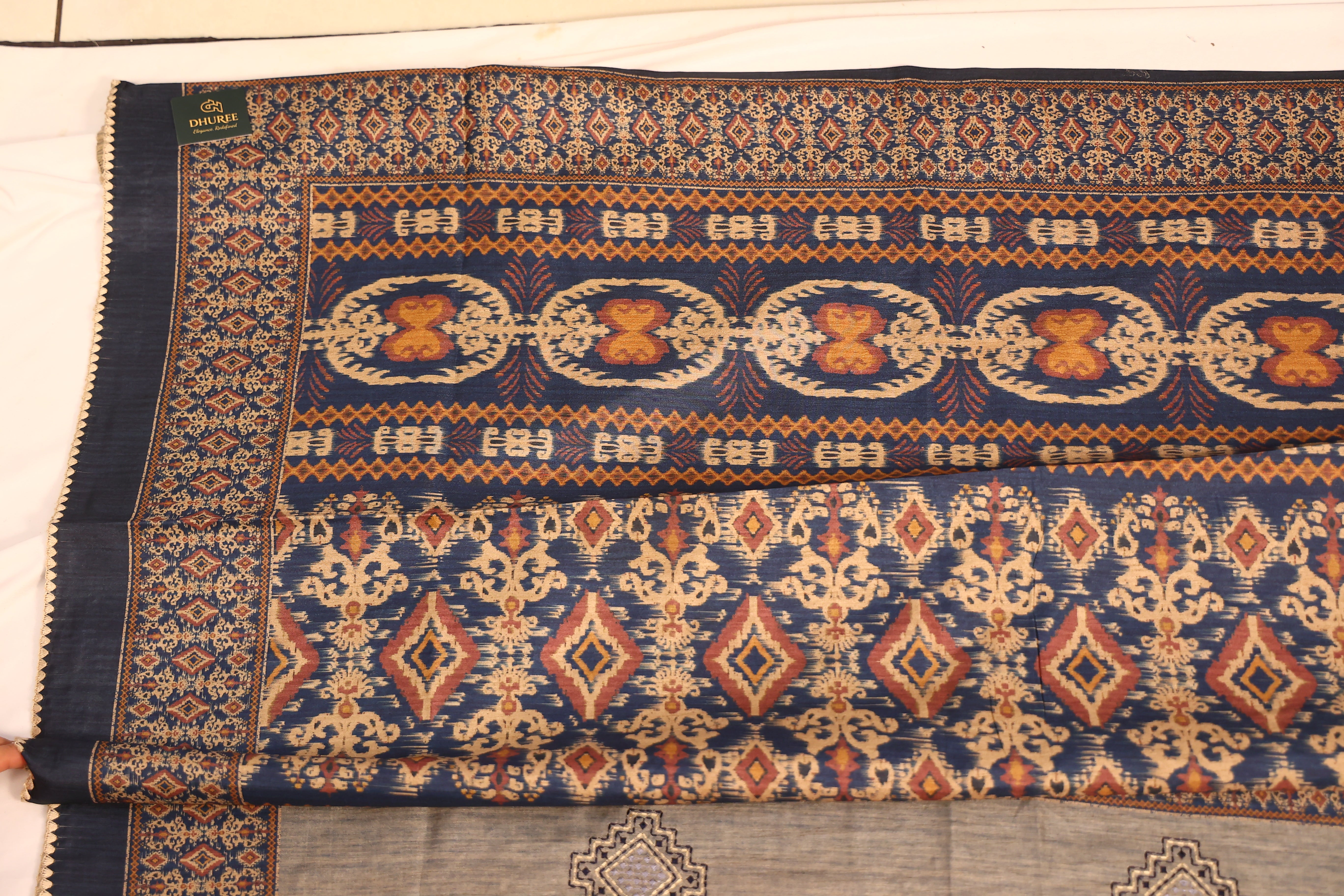 - DHUREE  COTTON DOLPHIN SAREE.