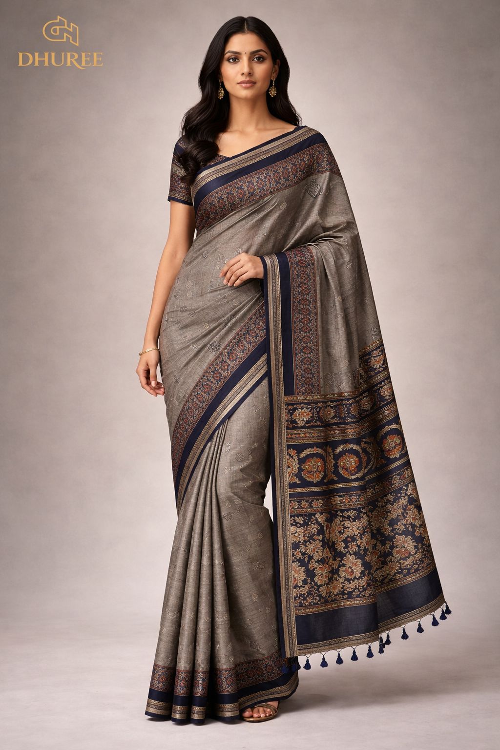 - DHUREE  COTTON DOLPHIN SAREE.