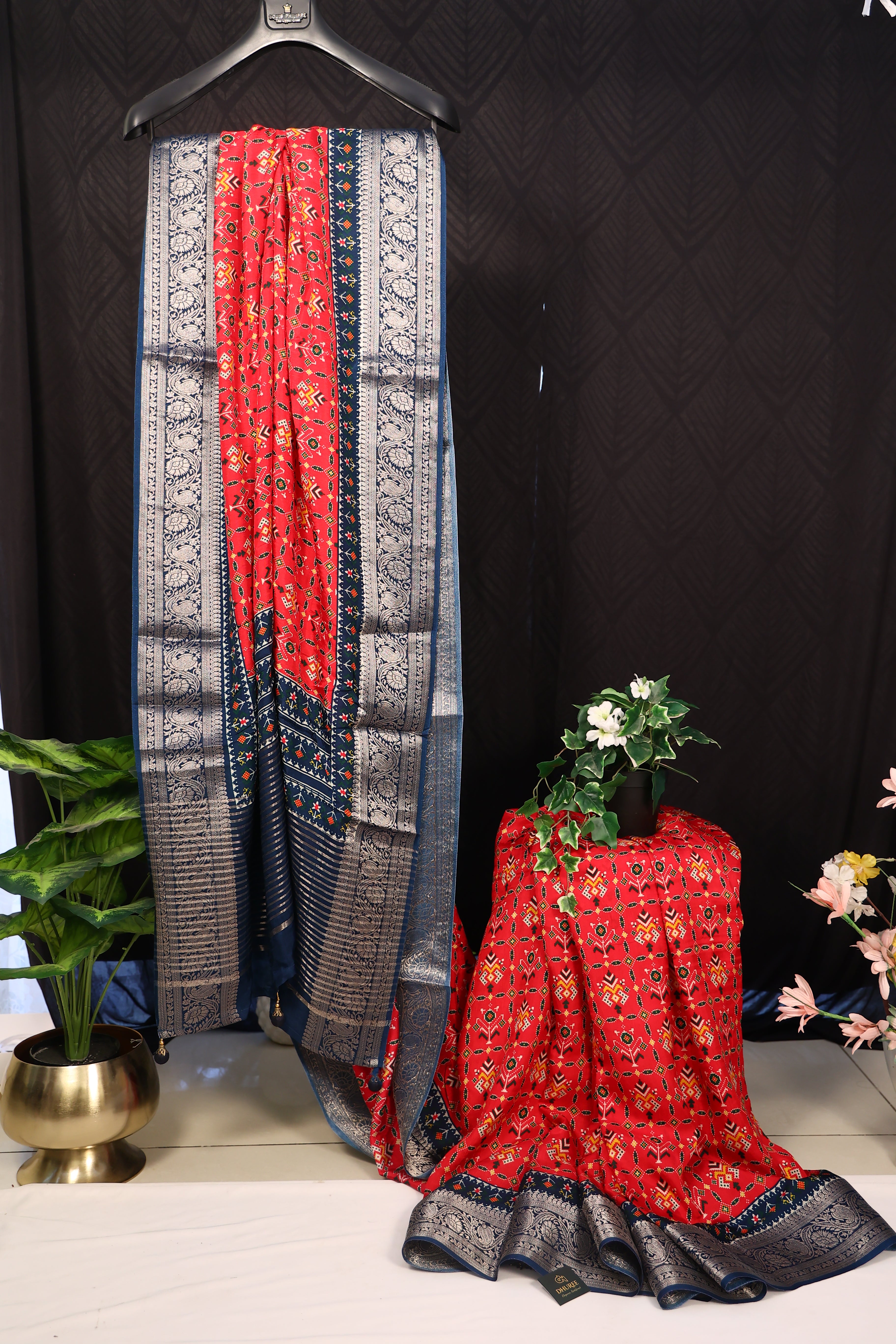 - DHUREE  DOLA SILK  SAREE.