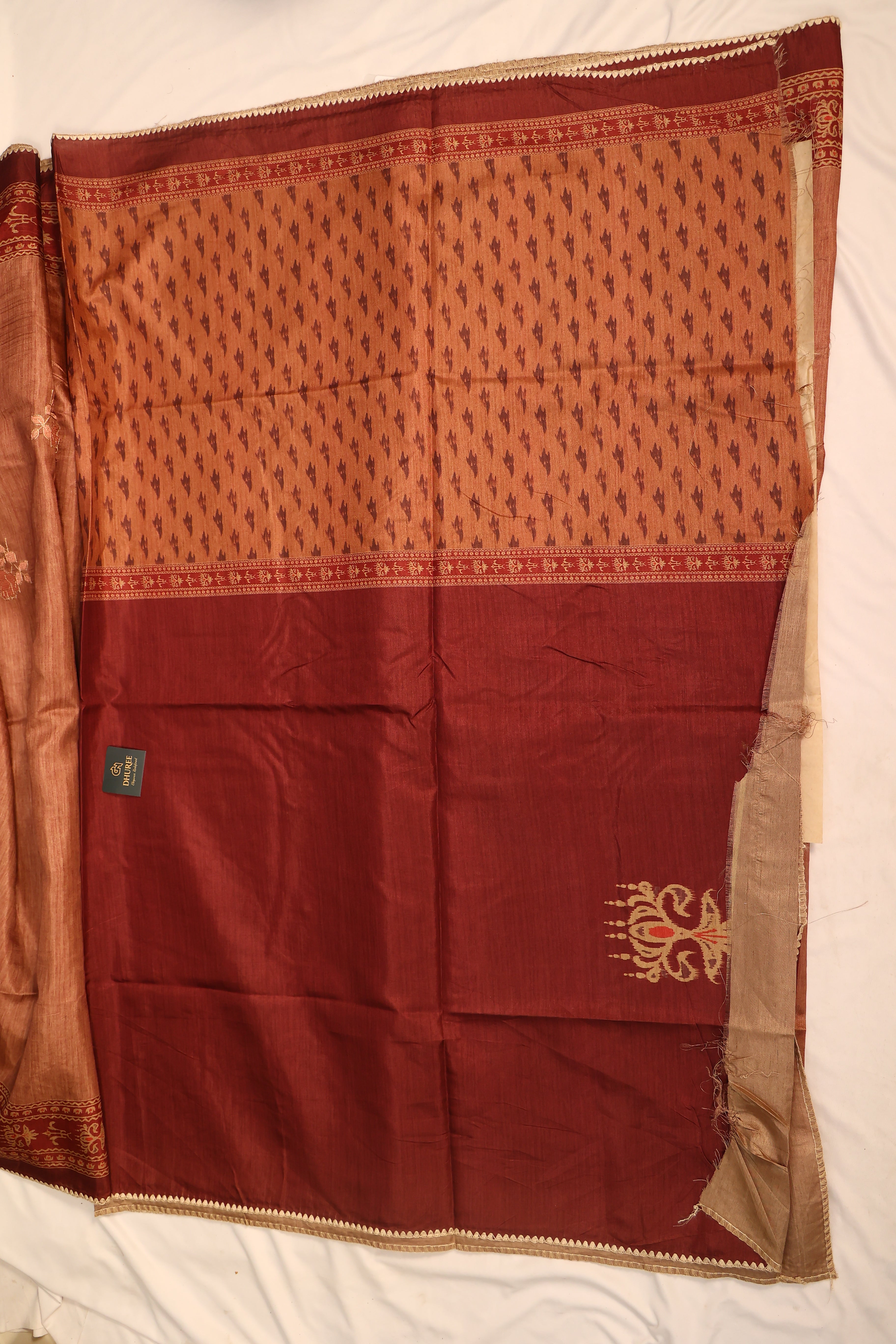 - DHUREE  COTTON DOLPHIN SAREE.