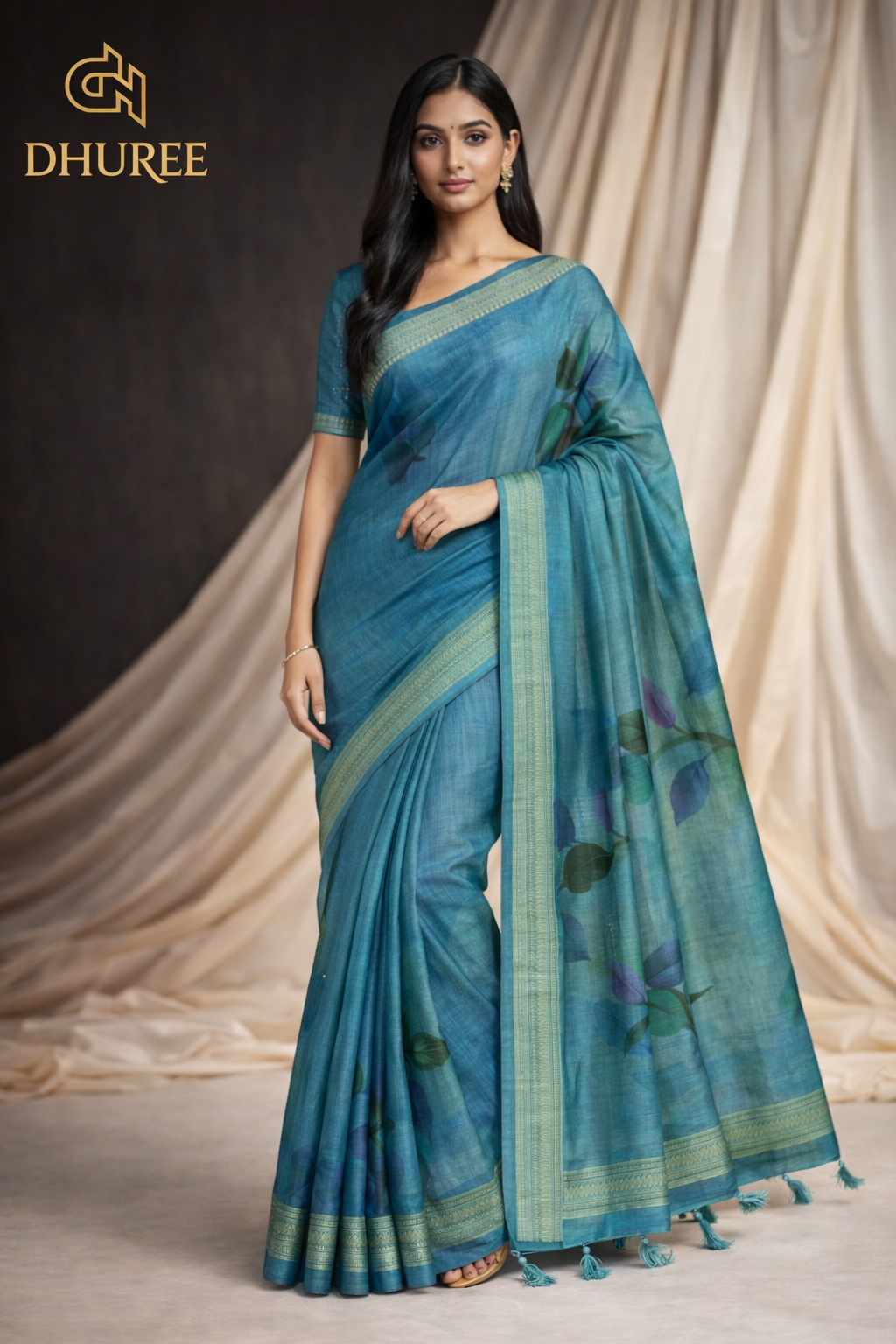 - DHUREE BLENDED SILK SAREE.