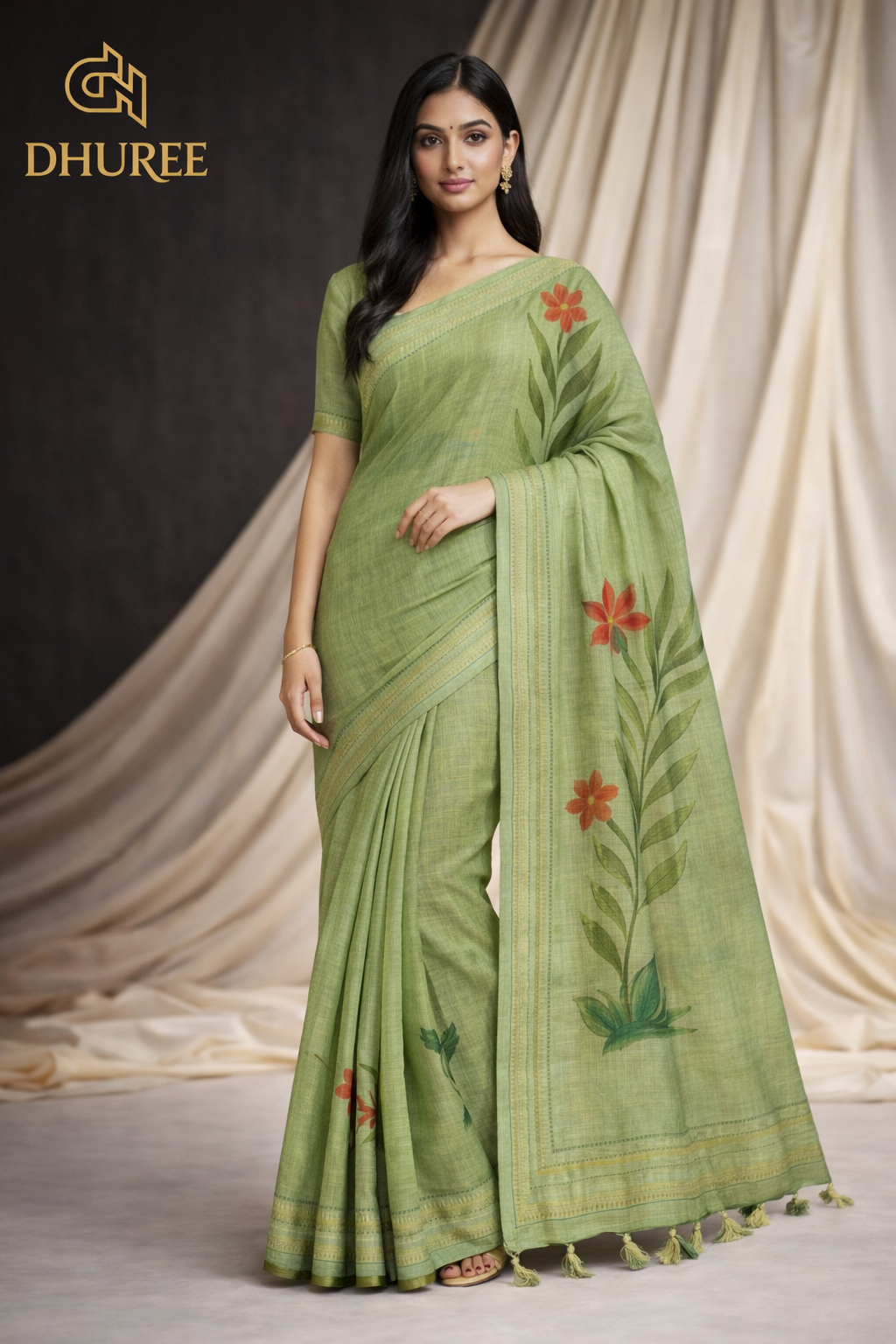 - DHUREE BLENDED SILK SAREE.