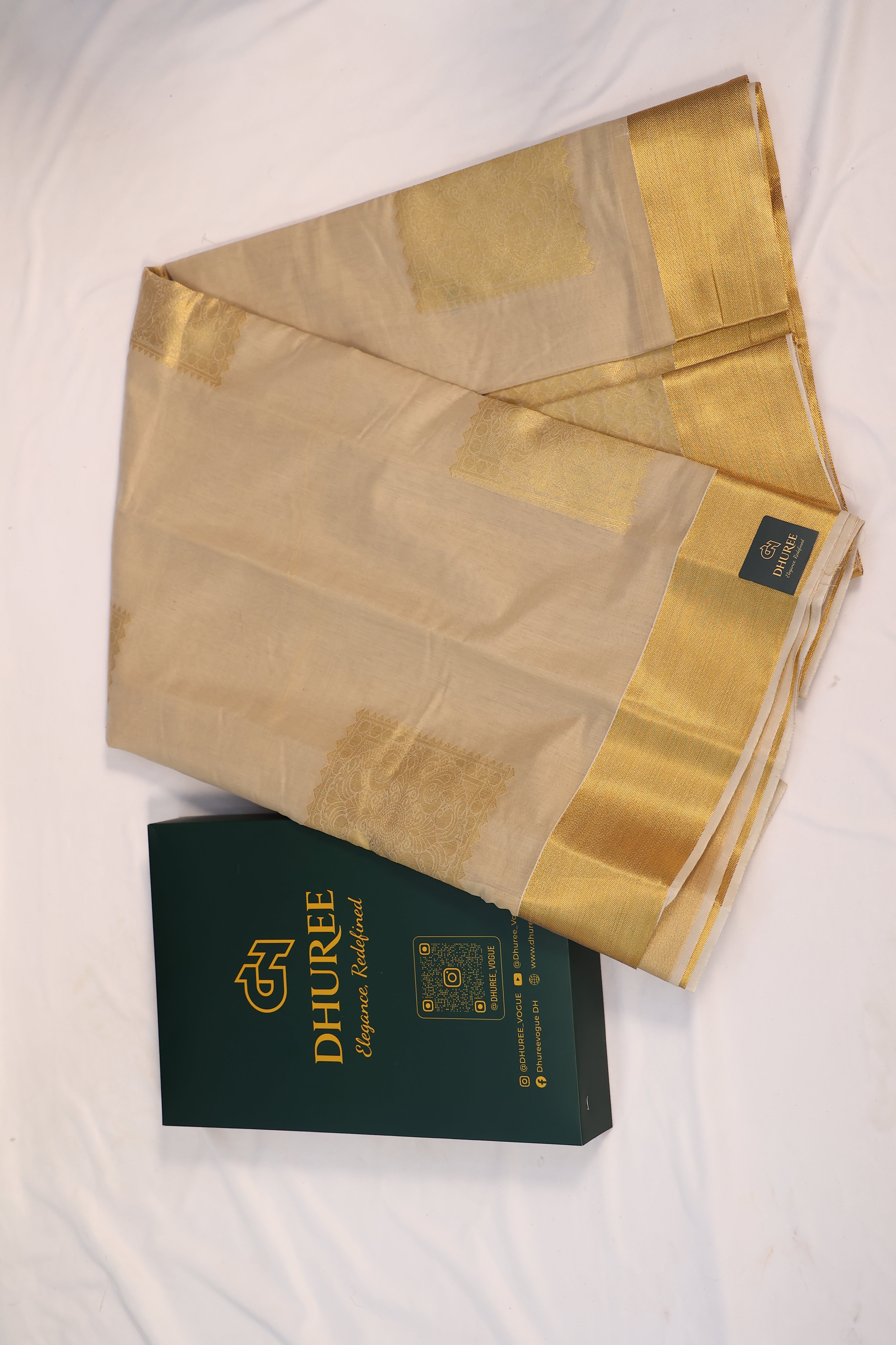 DHUREE Chanderi Kuppadam Rich Silk Cotton Sarees