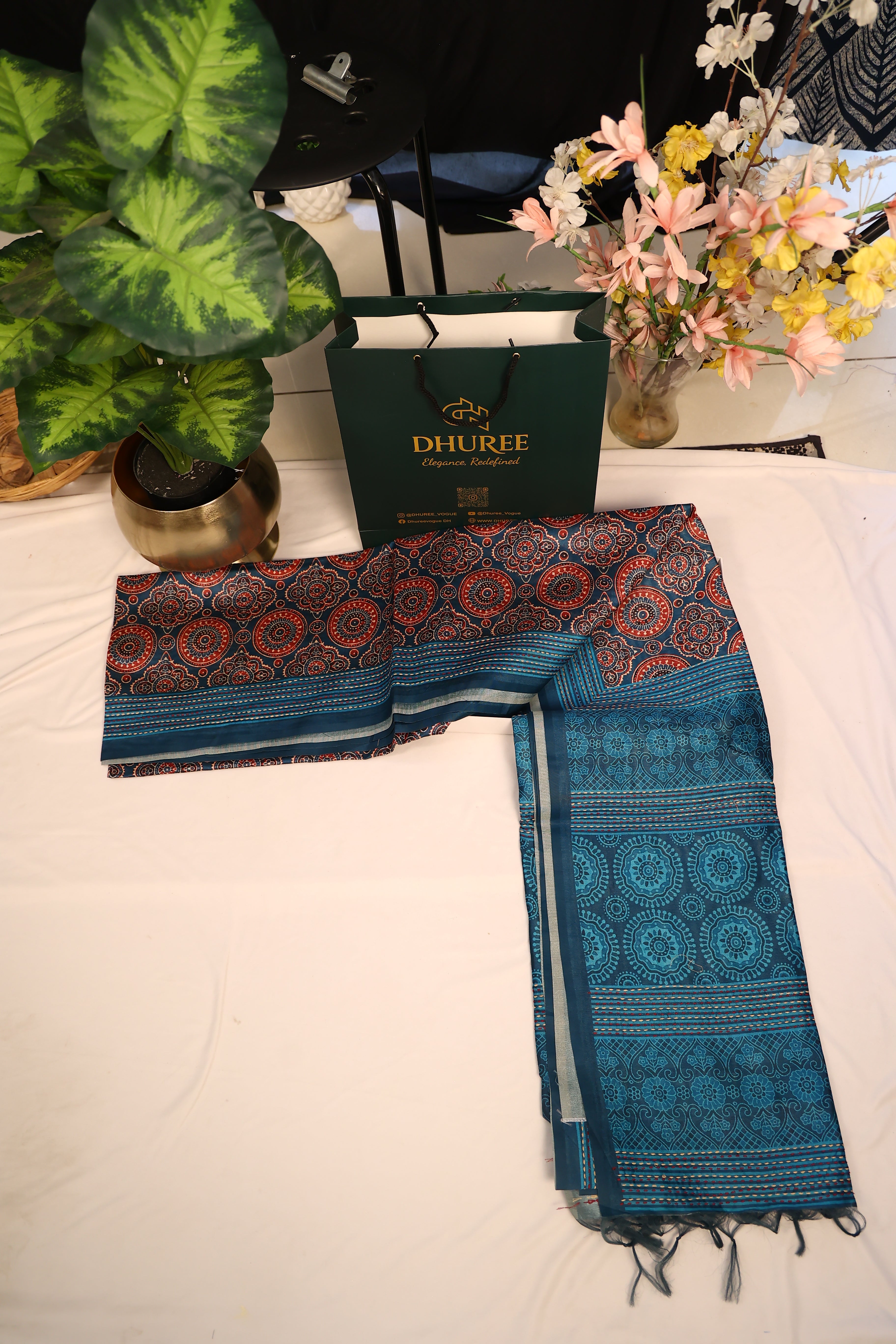 - DHUREE  COTTON SAREE.
