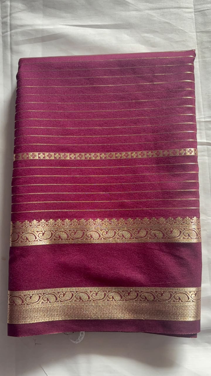 DHUREE TRENDY SEMI MYSORE CRAPE SILK SAREES