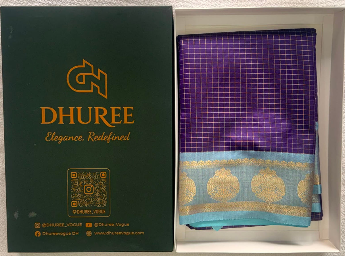 DHUREE PREMIUM QUALITY KANCHI SILK SAREES WITH BROKET BLOUSE