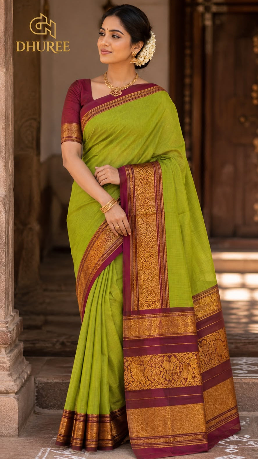 DHUREE  GRAND KANCHI COTTON  SAREES.