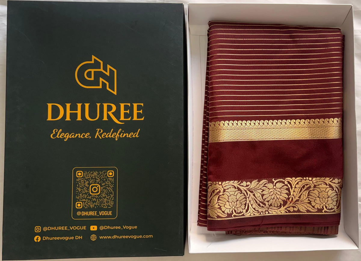 DHUREE TRENDY SEMI MYSORE CRAPE SILK SAREES