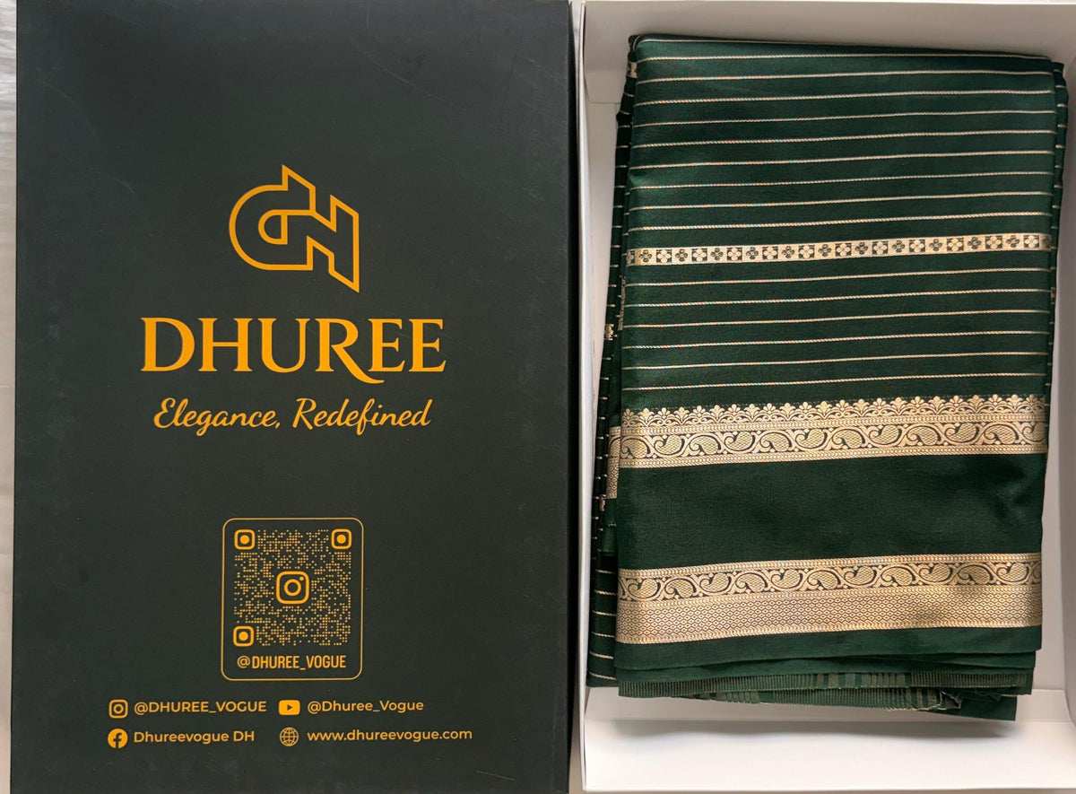 DHUREE TRENDY SEMI MYSORE CRAPE SILK SAREES