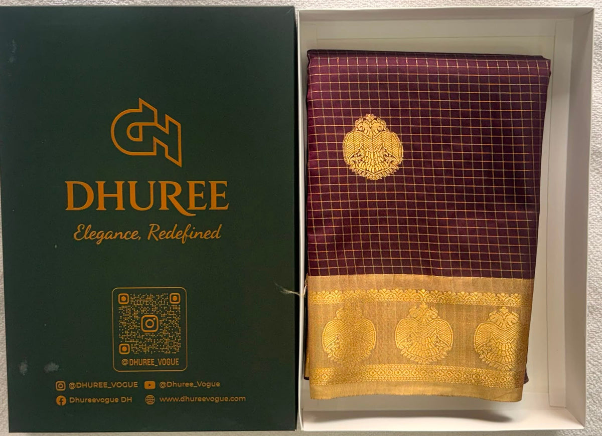 DHUREE PREMIUM QUALITY KANCHI SILK SAREES WITH BROKET BLOUSE