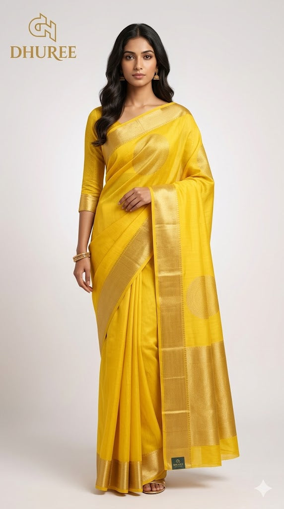 DHUREE Chanderi Kuppadam Rich Silk Cotton Sarees