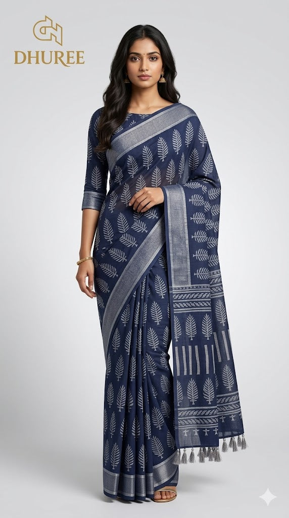 - DHUREE  LINEN  SAREE.