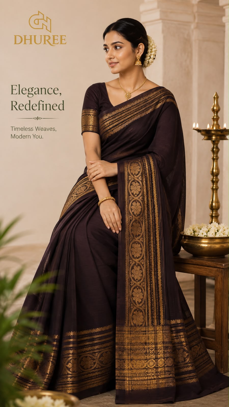 DHUREE  GRAND KANCHI COTTON  SAREES.