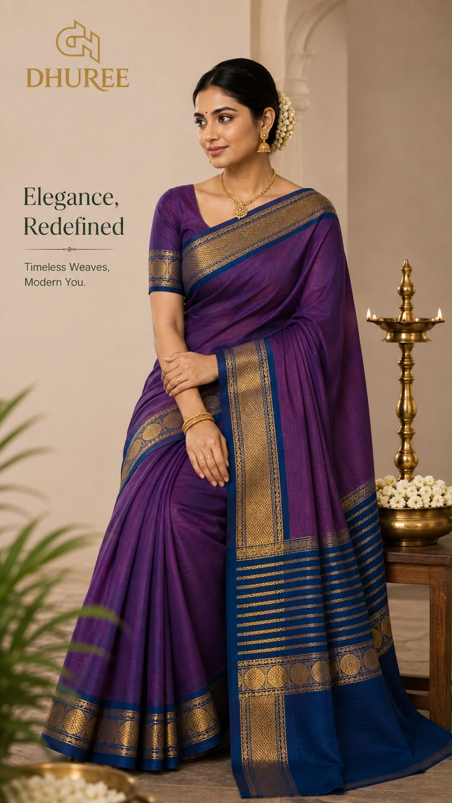 DHUREE  GRAND KANCHI COTTON  SAREES.