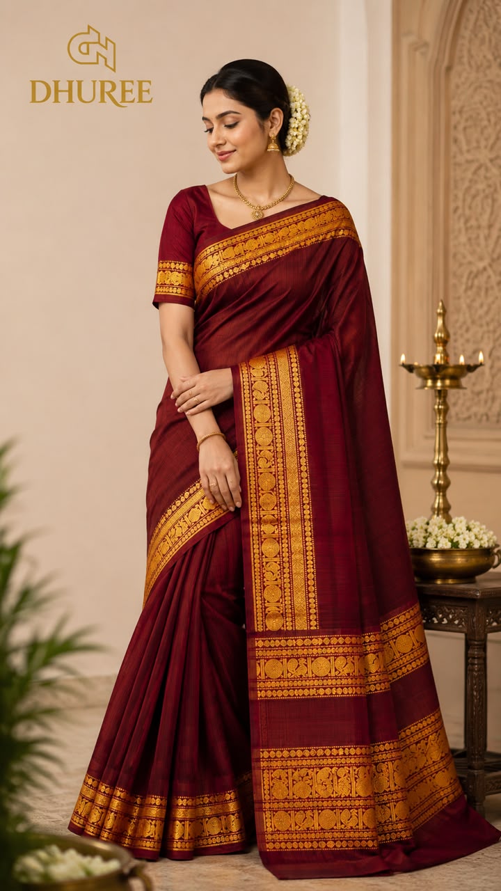 DHUREE  GRAND KANCHI COTTON  SAREES.
