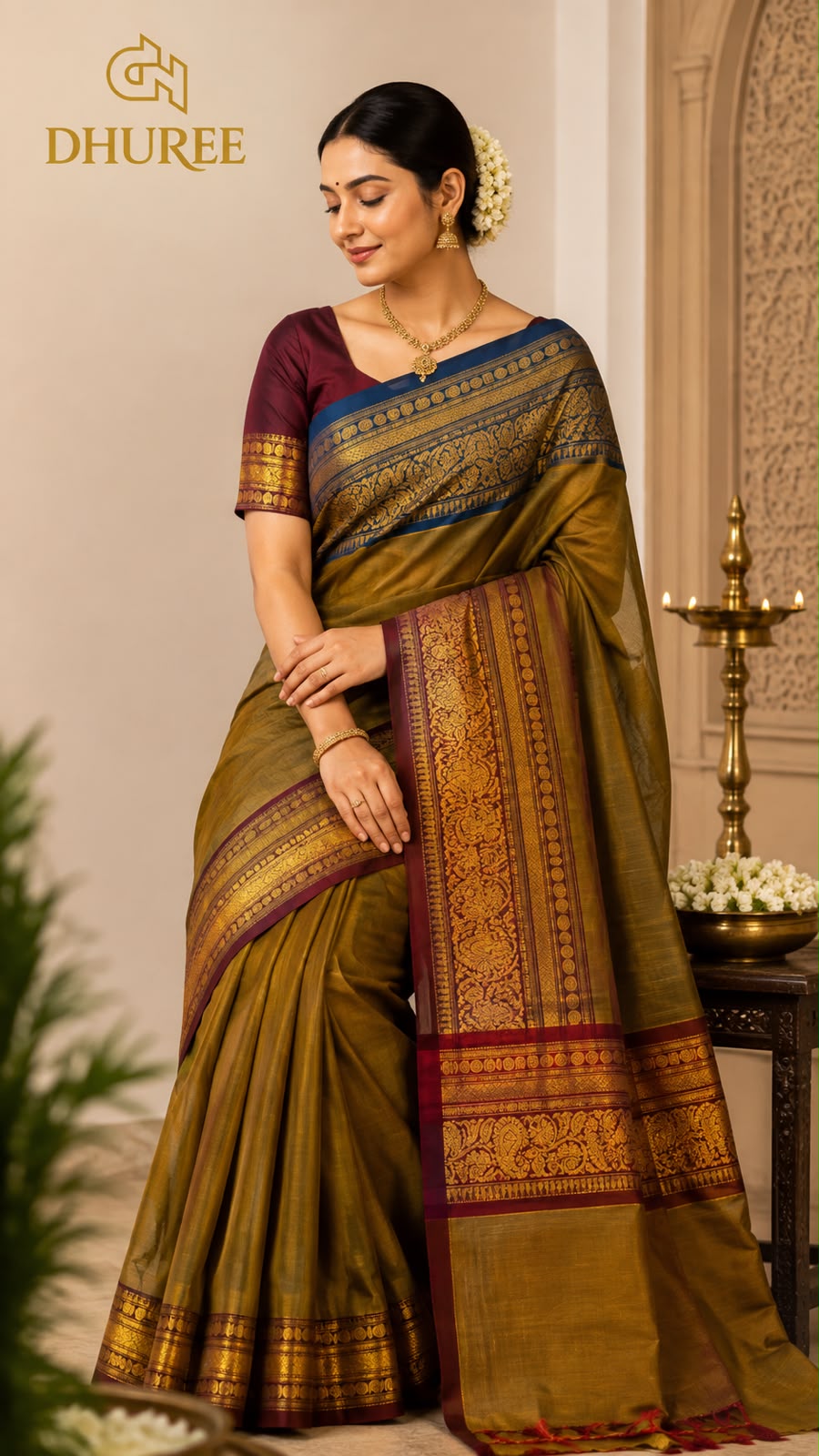 DHUREE  GRAND KANCHI COTTON  SAREES.