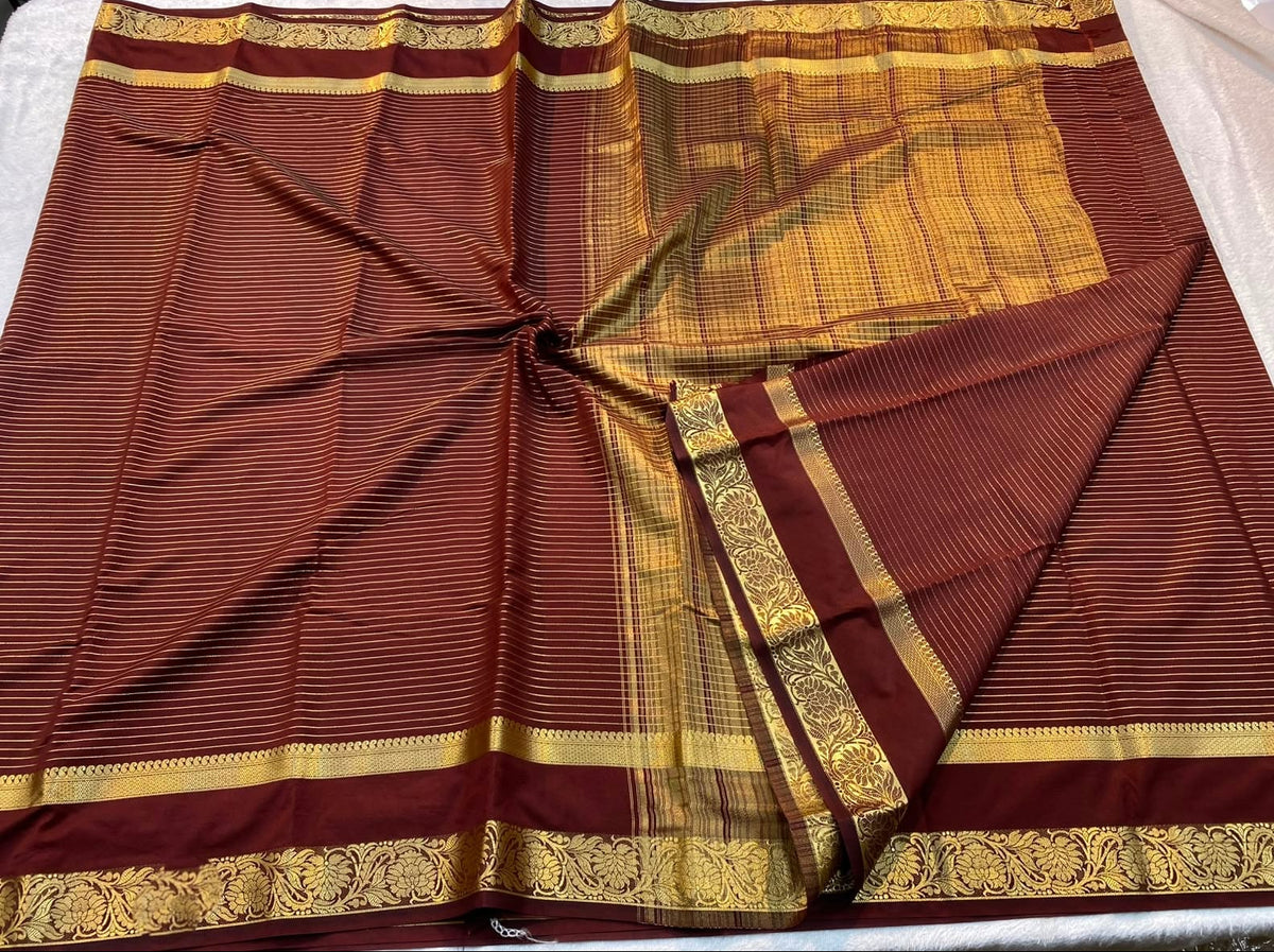 DHUREE TRENDY SEMI MYSORE CRAPE SILK SAREES